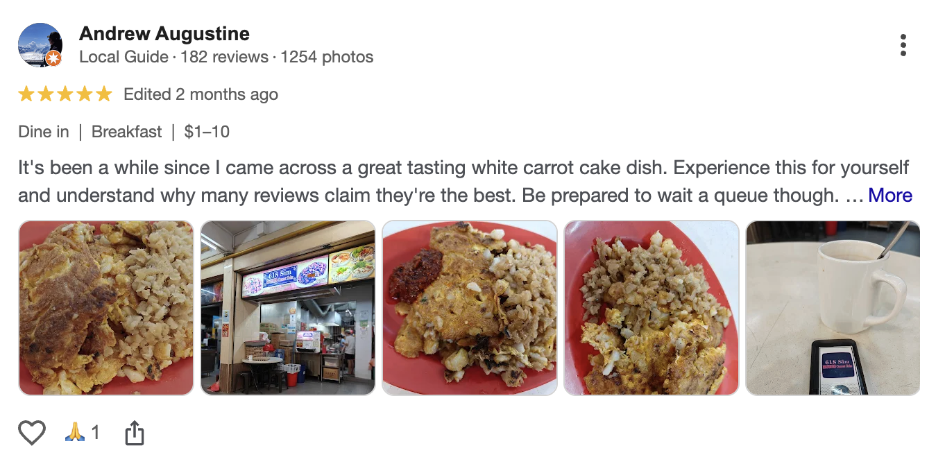 yishun carrot cake